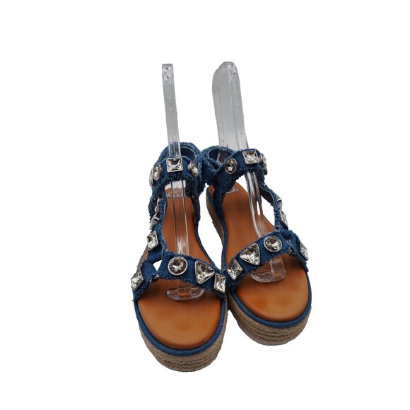 Gianni Bini x DANNIJO Gia Jewel Embellished Espadrille Platform Sandal Size 10M - Picture 1 of 8